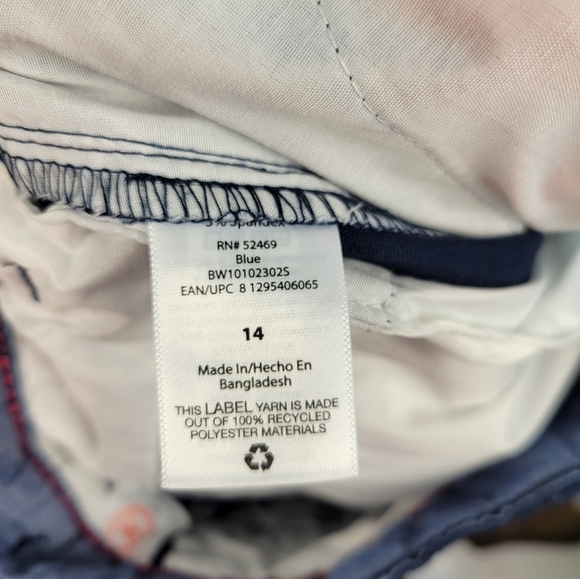 Bundle Only: Wonder Nation Boys Blue Flat Front Shorts Stretch  Size 14 Husky - Picture 4 of 4